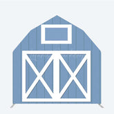 Lofaris Blue White Farm Barn Door Arch Party Decor Backdrop